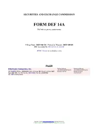 Albertsons Companies, Inc. Form DEF 14A Filed 2021-06-24