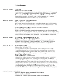 Friday Forums