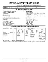 Material Safety Data Sheet