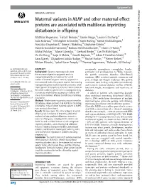 Maternal Variants in NLRP and Other Maternal Effect Proteins Are
