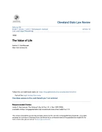 The Value of Life