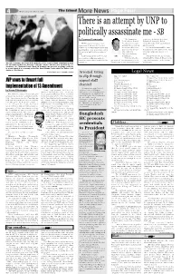 There Is an Attempt by UNP to Politically Assassinate Me