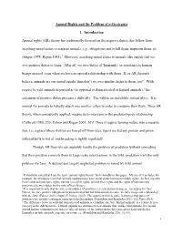 1 Animal Rights and the Problem of R-Strategists 1. Introduction Animal