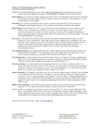 1 of 1 HISTORY of IMPROVISATION Edited and Summarized by Walt Frasier