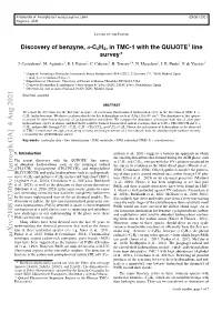 Discovery of Benzyne, O-C6H4, in TMC-1 with the QUIJOTE Line Survey? J