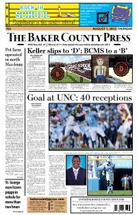 Goal at UNC: 40 Receptions