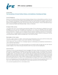 IFE Course Syllabus