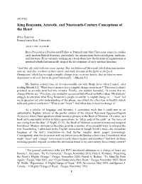 King Benjamin, Aristotle, and Nineteenth-Century Conceptions of the Heart