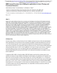 MMEJ-Based Precision Gene Editing for Applications in Gene Therapy and Functional Genomics