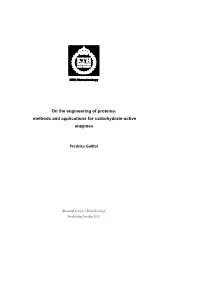 On the Engineering of Proteins: Methods and Applications for Carbohydrate-Active Enzymes