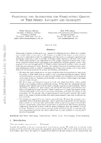 Principles and Algorithms for Forecasting Groups of Time Series: Locality and Globality
