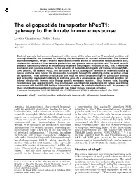 The Oligopeptide Transporter Hpept1: Gateway to the Innate Immune Response