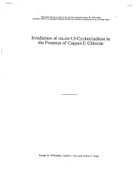 Irradiation of Cis ,Cis-L ,S.Cyclooctadiene in the Presence