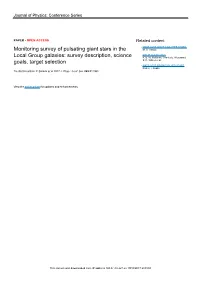 Monitoring Survey of Pulsating Giant Stars in the M