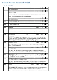 Program Guide Report