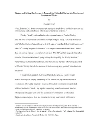 Singing and Setting the Sanctus: a Proposal for Methodist Eucharistic Practice and Sacramental Living
