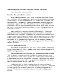 Sustainable Mining Practices - Recycling Concrete and Asphalt