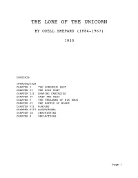 The Lore of the Unicorn