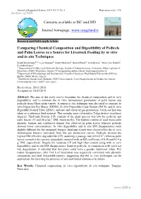 Comparing Chemical Composition and Digestibility of Pedicels and Palm Leaves As a Source for Livestock Feeding by in Vitro and in Situ Techniques