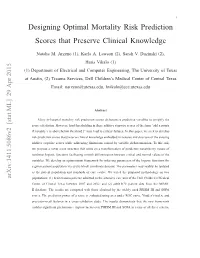 Designing Optimal Mortality Risk Prediction Scores That Preserve