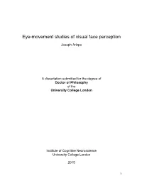 Eye-Movement Studies of Visual Face Perception