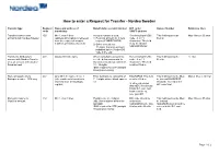 How to Enter a Request for Transfer - Nordea Sweden