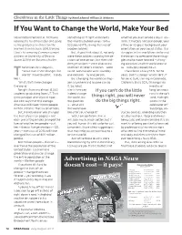 If You Want to Change the World, Make Your Bed