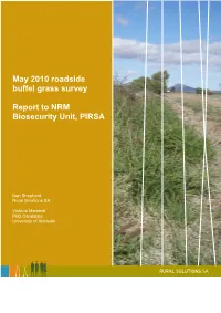 May 2010 Roadside Buffel Grass Survey Report to NRM Biosecurity