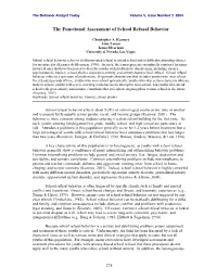 The Functional Assessment of School Refusal Behavior