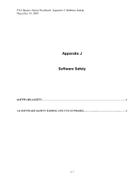Appendix J Software Safety