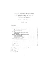 Csci 555: Functional Programming Functional Programming in Scala Strictness and Laziness
