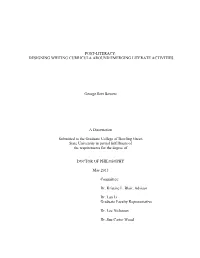 Post-Literacy: Designing Writing Curricula Around Emerging Literate Activities