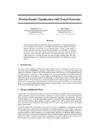 Protein Family Classification with Neural Networks