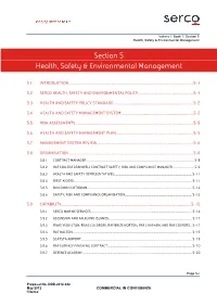 Section 5 Health, Safety & Environmental Management