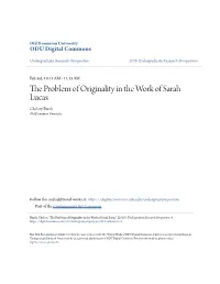 The Problem of Originality in the Work of Sarah Lucas
