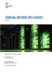 Annual Review Hpc-Ugent 2017