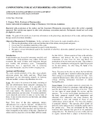 Compounding for Scalp Disorders and Conditions
