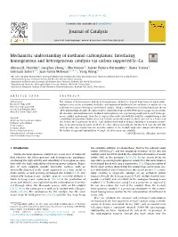 Mechanistic Understanding of Methanol Carbonylation: Interfacing Homogeneous and Heterogeneous Catalysis Via Carbon Supported Irala