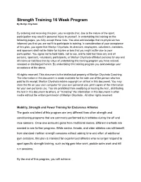 Strength Training 16 Week Program by Marilyn Chychota