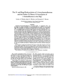 And the Failure to Detect N-Acetylation of 2-Aminofluorene in the Dog*