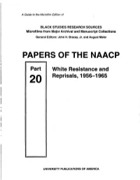 Papers of the Naacp