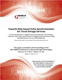 Towards Web-Based Delta Synchronization for Cloud Storage Services