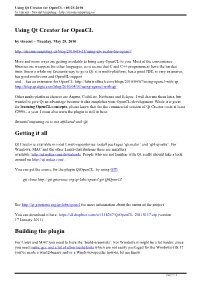 Using Qt Creator for Opencl - 05-25-2010 by Vincent - Streamcomputing