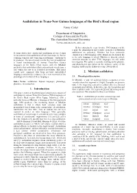 Assibilation in Trans-New Guinea Languages of the Bird's Head Region