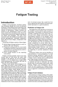 Fatigue Testing