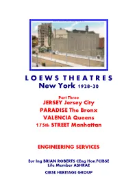 L O E W S T H E a T R E S New York 1928-30