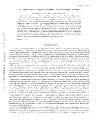 Old Quantization, Angular Momentum, and Nonanalytic Problems