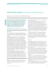 A Review of a Diving Emergency