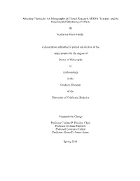 Ecstasy), and the Experimental Structuring of Effects