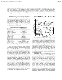 MARS LATITUDE, MARS OBLIQUITY, and HYDRATION STATES of Mg-SULFATES